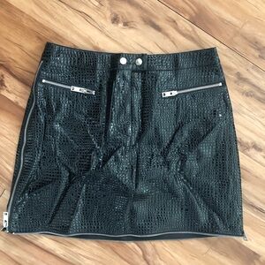 I AM GIA Faux Leather Croc Skirt Size L